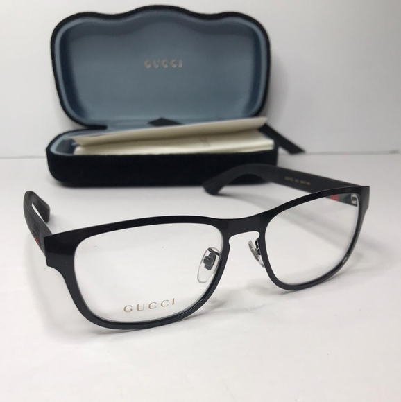 💯 Original Gucci Eyeglasses GG0175O-002 54mm Black / Demo Lens [54-17-145] - Picture 2 of 12